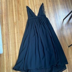 REVOLVE black chiffon and lace gown